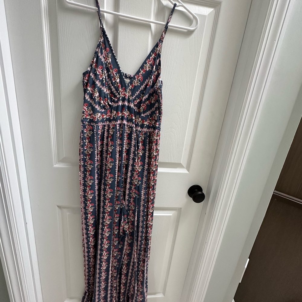 Floral Striped Maxi Dress